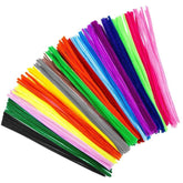 200pcs Christmas Pipe Cleaners Art Crafts Supplies Chenille Stems for DIY Craft Projects Decoration, 6mmx30cm